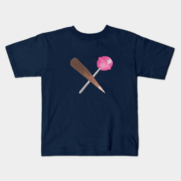 Buffy - Stake & Lollipop Emblem Kids T-Shirt by likeapeach